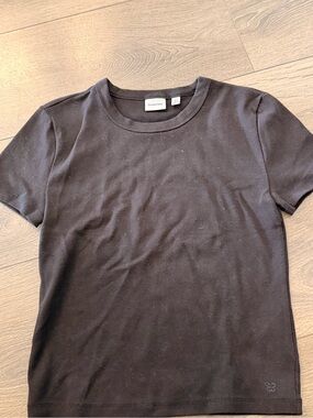 Aritzia Black Short Sleeve Crew Tee